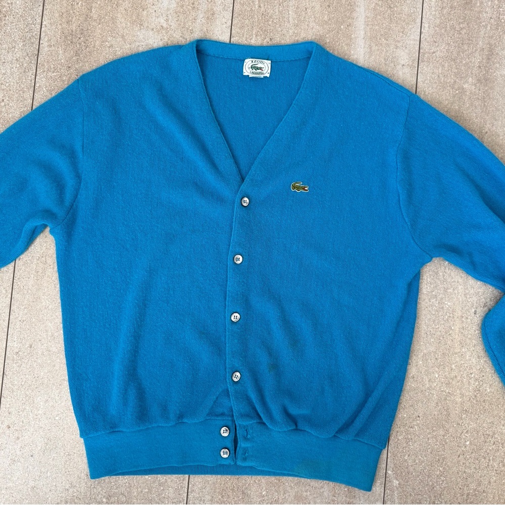Izod Men's Blue Cardigan Sweater